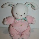 Carters Baby Bunny Rabbit Rattle 9" Shabby Roses Pink Plush Soft Toy Lovey 8778 Carters Baby Bunny Rabbit Rattle 9" Shabby Roses Pink Plush Soft Toy Lovey 8778