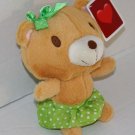 Teddy Bear Girl 7" Green White Dot Skirt Plush Walmart Stuffed Soft Toy New Tag
