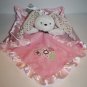Carters Bunny Security Blanket Pink Rattle Flowers Polka Dot Knotted Ears #2