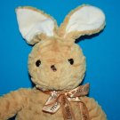 Goffa Jesus Loves Me Easter Bunny Rabbit 13" Tan Plush Stuffed Bow No Carrot Toy