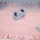 Blankets & Beyond Baby Blue Pink Fleece Elephant Security Blanket 18" Soft Toy