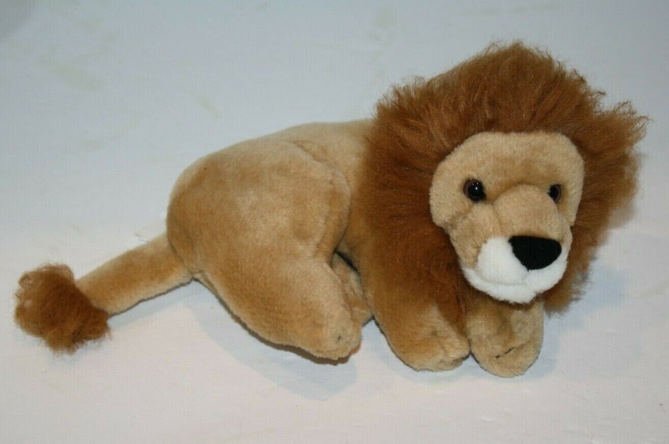 Tangerine Press Lion Cub 8" Lying Soft Tan Plush Stuffed Scholastic Animal Magic