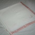 Churchill Handwoven Baby Girls Rose Buds Blanket White Pink Satin Trim Stitched Churchill Handwoven Baby Girls Rose Buds Blanket White Pink Satin Trim Stitched