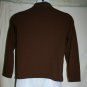 Pappagallo Misses MEDIUM Brown Full Zip Up Jacket Embroidered Pockets Crystals