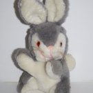 Commonwealth Toys Bonnet Bunny Easter Rabbit 10" Gray White Plush Vtg 1984 Commonwealth Toys Bonnet Bunny Easter Rabbit 10" Gray White Plush Vtg 1984
