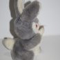 Commonwealth Toys Bonnet Bunny Easter Rabbit 10" Gray White Plush Vtg 1984