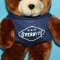 Overnight LOGO Plush Teddy Bear 10" Tank Top T Shirt Stuffed Soft Toy 1987 1999
