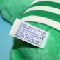 Mary Meyer Frog 14" Green Plush White Striped Shirt Soft Toy Stuffed Vtg 1997