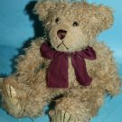 First & Main Shaggy Teddy Bear Scraggies 10" Plush and Stuffed Soft Toy Bow 1114