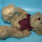First & Main Shaggy Teddy Bear Scraggies 10" Plush and Stuffed Soft Toy Bow 1114