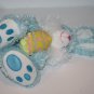 Dan Dee Easter Egg Bunny Rabbit Blue White Plush Sits 6" Stuffed Animal Soft Toy