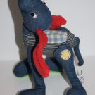 Baby Gap Denim Dog 9" Blue Jean Cloth Plush Red Ears Soft Stuffed Animal Sound Baby Gap Denim Dog 9" Blue Jean Cloth Plush Red Ears Soft Stuffed Animal Sound