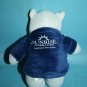 White Thermal Waffle Teddy Bear 7" Mini Plush Soft Toy Stuffed Beige Sewn Eyes