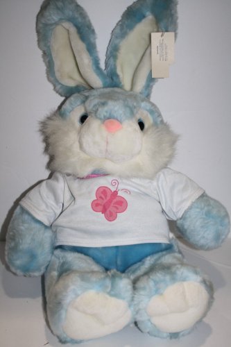 Dan Dee Kmart Easter Bunny Rabbit 25 Blue White Plush Butterfly Shirt  Stuffed