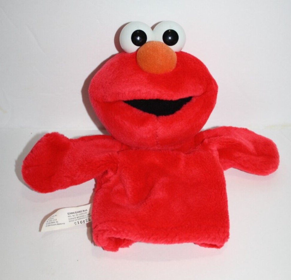 Elmo Doll Puppet Sesame Street 10" Plush Soft Toy 2004 Fisher Price