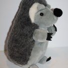 Porcupine Gray Black Nose Plush Hedgehog 11" Soft Toy Stuffed Mole Short Feet