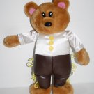 Good Stuff Teddy Bear 14" Satin Shirt Denim Faux Brown Leather Pants Soft Toy Good Stuff Teddy Bear 14" Satin Shirt Denim Faux Brown Leather Pants Soft Toy