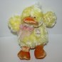 Walmart Easter Duck Yellow Chick 7" Plush Quacks Sound Stuffed Soft Toy Pink Bow
