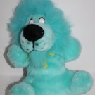 Liberty Toy Blue Aqua Plush Lion Cub 10" Soft Toy Stuffed 1991 Vtg Head Hanger