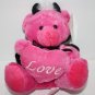 Inter American Pink Plush Devil Valentines Love Heart Teddy Bear 7" Soft Toy #3
