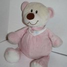 Sugar Loaf Soft Baby Toy Teddy Bear 14" Pink Plush Stuffed Rattle Flower Bib