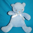 Beansprout Teddy Bear 12" Blue Plush Chenille Sewn Eye Nose Bow Soft Toy Stuffed Beansprout Teddy Bear 12" Blue Plush Chenille Sewn Eye Nose Bow Soft Toy Stuffed