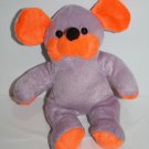 Kuddle Me Toys Lavender Plush Mouse 8" Neon Orange Ear Soft Stuffed Animal Rat Kuddle Me Toys Lavender Plush Mouse 8" Neon Orange Ear Soft Stuffed Animal Rat