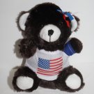 Puli Intl American Flag T Shirt Teddy Bear 8" Red White Blue Bow Plush Soft Toy Puli Intl American Flag T Shirt Teddy Bear 8" Red White Blue Bow Plush Soft Toy