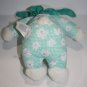 Fukei Easter Bunny Rabbit 11" Green Flower Cloth White Plush Soft Toy Stuffed