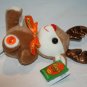 Galerie Reeses Candy Bar Red Nose Reindeer Sits 8" Small Plush Stuffed Animal
