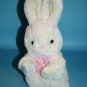America Wego Easter Bunny Rabbit 10" Pink Eyes Plush Vest Bow Tie Soft Toy Vtg