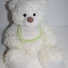 Hallmark My First Friend Bib Teddy Bear Plush 12" Furry Stuffed Animal Soft Toy