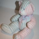 Russ Baby Twiddles Teddy Bear Rattle 10" Soft Pink Blue Chenille Plush 100277 Russ Baby Twiddles Teddy Bear Rattle 10" Soft Pink Blue Chenille Plush 100277