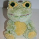 Walmart Toad Frog Green Plush 7" Sits Yellow Ribbed Tummy Feet Soft Toy Stuffed