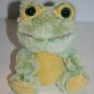 Walmart Toad Frog Green Plush 7" Sits Yellow Ribbed Tummy Feet Soft Toy Stuffed