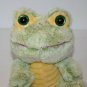 Walmart Toad Frog Green Plush 7" Sits Yellow Ribbed Tummy Feet Soft Toy Stuffed