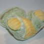 Walmart Toad Frog Green Plush 7" Sits Yellow Ribbed Tummy Feet Soft Toy Stuffed