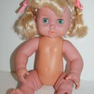 Blonde Pigtails Baby Doll 12" Blue Sleep Eyes Open Mouth Drink Wet Vinyl Body Blonde Pigtails Baby Doll 12" Blue Sleep Eyes Open Mouth Drink Wet Vinyl Body