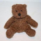 Baby Gap Brennan Teddy Bear 6" Rattle Mini Brown Curly Plush Soft Toy Lovey Sits