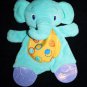 Bright Starts Security Blanket Elephant 9" Teether Rattle Soft Toy Crinkle Blue