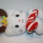 Dan Dee Sugar Plush Angel Cat Christmas Candy Cane 7" Soft Toy Yuko Shimizu
