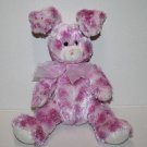 Fiesta Purple Tie Dye Easter Bunny Rabbit Long Ears 6" White Plush Bow Soft Toy