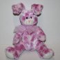 Fiesta Purple Tie Dye Easter Bunny Rabbit Long Ears 6" White Plush Bow Soft Toy