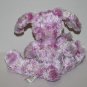 Fiesta Purple Tie Dye Easter Bunny Rabbit Long Ears 6" White Plush Bow Soft Toy
