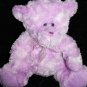 Goffa Teddy Bear Purple Plush Swirl Tie Dye 12" Stuffed Animal Soft Toy Bow 2013