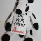 Eat Mor Chikin Sign Chick Fil A Cow Plush Stuffed Animal 9" Tall 2005 Soft Toy