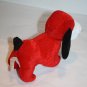 BMI Red White Plush Dog 8" Stands Bonita Marie Stuffed Puppy Animal Soft Toy NEW