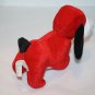 BMI Red White Plush Dog 8" Stands Bonita Marie Stuffed Puppy Animal Soft Toy NEW