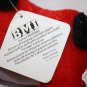 BMI Red White Plush Dog 8" Stands Bonita Marie Stuffed Puppy Animal Soft Toy NEW
