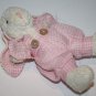 Mini Easter Bunny Rabbit 6" Pink Gingham Ears Plush Soft Stuffed 1999 Kinderkids